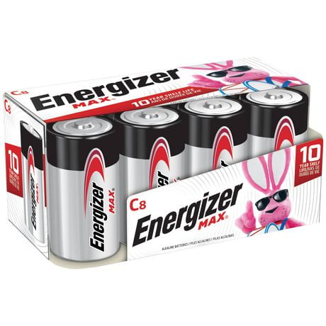 Energizer MAX Alkaline C Batteries, 8 Pack, Pack of 8 batteries