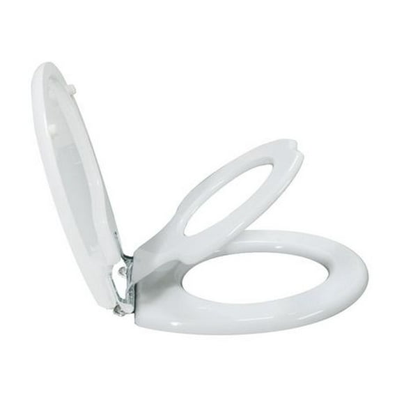 TopSeat TinyHiney Elongated Child and Adult 2 in 1. Gentle Lid Closure Chrome Hinge Toilet Seat
