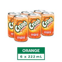 Crush Orange, 222mL Mini Cans, 6 Pack