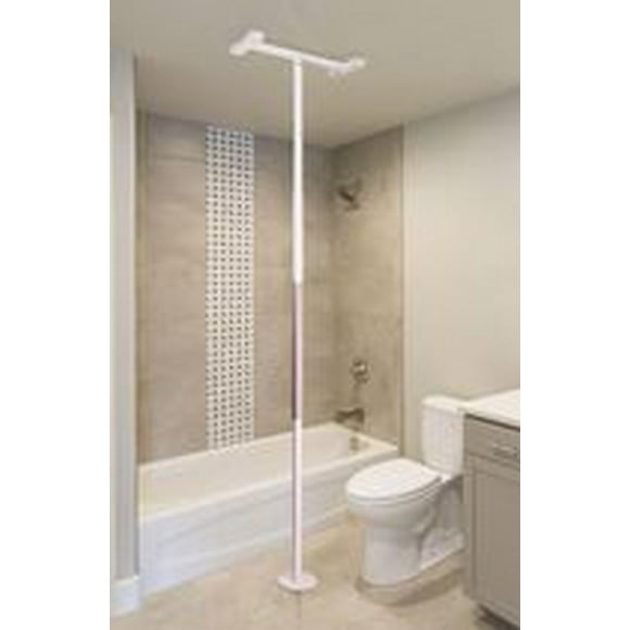 Stander Wonder Pole Slim, Tension Mounted Security Pole, Elderly Floor to Ceiling Grab Bar for Seniors, Bathroom Grab Bar Safety Rail, Supports 300 lbs, Black