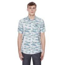 Chemise imprimée manches courtes pour homme Dark Black