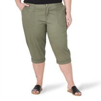 Lee Riders Women's Plus Comfort Waist Utility Capri
