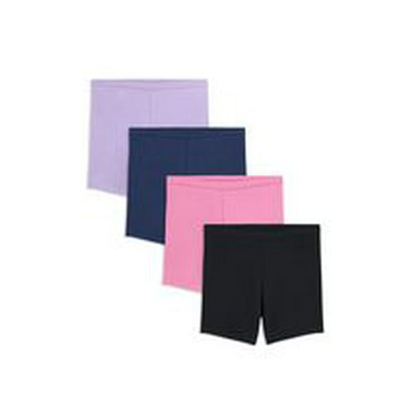 Toddler Girls' Cotton Blend Playshorts, Pack of 4, 2T – 5T