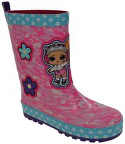 Fancy and Fresh L.O.L Surprise 100% Rubber Girls Rainboots Waterproof with Easy-on Handles Ages 2 to 10 