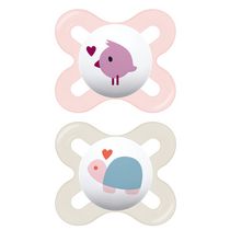 MAM Night Pacifiers Glow in The Dark Pacifier Baby Pacifiers 1 case Best Pacifier for Breastfed Babies MAM Pacifiers 0-6 Months for Baby Girl 2 Pack, 1 Sterilizing Pacifier Case 
