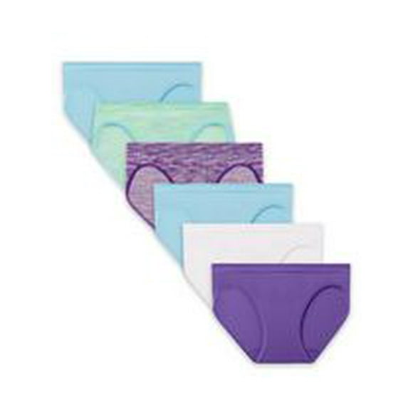 Fruit of the Loom Girls Seamless Bikini Underwear, 6-Pack