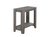 Monarch Specialties Table D'appoint, Côté, Bout, Table De Nuit, Lampe, Salon, Chambre À Coucher, Stratifié, Gris, Transitionnel
