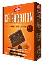 Biscuits au beurre Célébration tablette de chocolat noir 45 % cacao