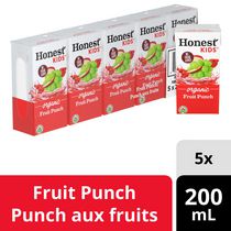 Honest Kids Pomme Punch aux fruits, emballage de 5 boîtes de 200 mL