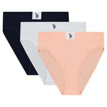 U.S. Polo Assn. Lot de 3 culottes taille haute sans couture pour femmes