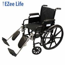 Fauteuil roulant de Ezee Life avec repose-pieds élévateur et appuie-bras amovibles - - Largeur de siège de 18 po ou 20 po