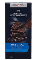 Chocolat noir suisse à 72 % de cacao de Notre Excellence