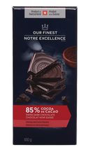 Chocolat noir suisse 85 % de Notre Excellence