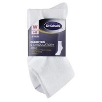 Dr.Scholl's Women's Diabetes And Circulatory Ankle Socks, 4 Pairs