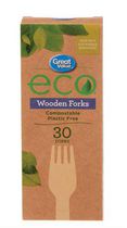 Fourchettes en bois compostables Eco de Great Value