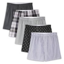 Fruit of the Loom Men's Prints & Stripes Boxer Shorts, 5-Pack, Sizes: S - XL