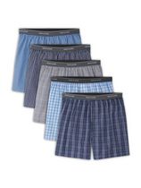 Fruit of the Loom Men's Prints & Stripes Boxer Shorts, 5-Pack