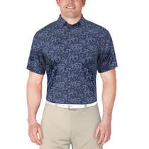 Ben Hogan Men’s Linear Fish Print Short Sleeve Golf Polo, Ben Hogan Men's Golf Polo