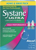 Gouttes oculaires lubrifiantes SYSTANE(MD) Ultra, format « chez soi et en voyage », gouttes oculaires haute performance pour la sécheresse oculaire