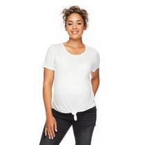 T-shirt de coupe tunique à manches courtes Paisley Sky Maternité