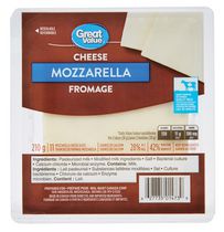Tranches de fromage mozzarella Great Value