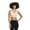 Cream Tan, variant on Reebok Women's Stronger Printed Sports Bra With Removable Cups