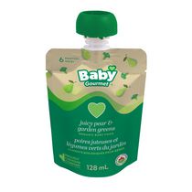 Baby Gourmet Foods Poires juteuses et légumes verts du jardin aliments biologiques pour bébés