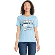 Peanuts Women's Snoopy and Friends Boyfriend Fit Tee