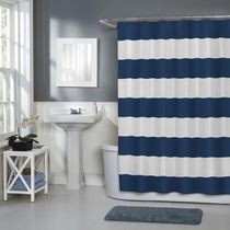 Porter Stripe Fabric Shower Curtain
