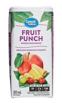Punch aux fruits concentré congelé Great Value