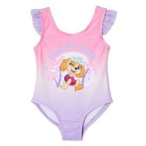 Maillot de bain 1 pièce à volants Pat’Patrouille pour petites filles