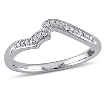 Bague d'anniversaire contour Miabella avec accents de diamants en argent sterling