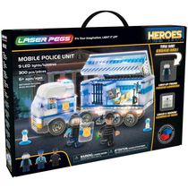 Ens. de jeu de briques de construction Laser Pegs, Collection Héros : Mobile Police Unit