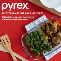 Plat de cuisson en verre divisé en Pyrex®, 8x12