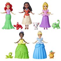Disney Princess Party Princess Collection, 5 Disney Princess Mini Dolls and 5 Animal Sidekick Figures