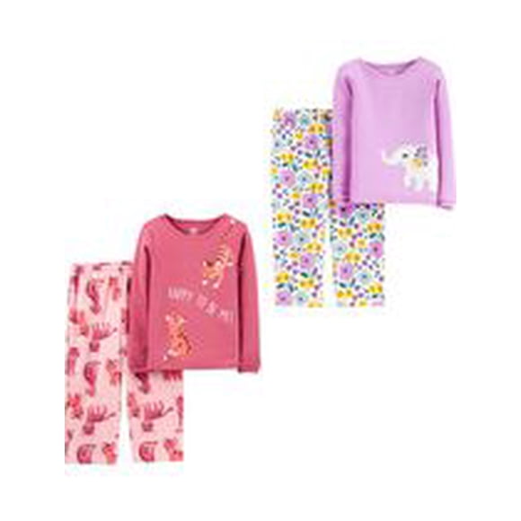 Child of Mine made by Carter's Girls' 4-piece Fleece Pajama - Kitty