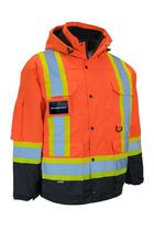Hi Vis Safety Parka with Removable Down Puffer Jacket