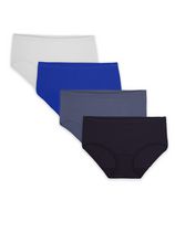 Fruit of the Loom 360 Stretch Seamless Low-Rise Brief Panty, 4-Pack