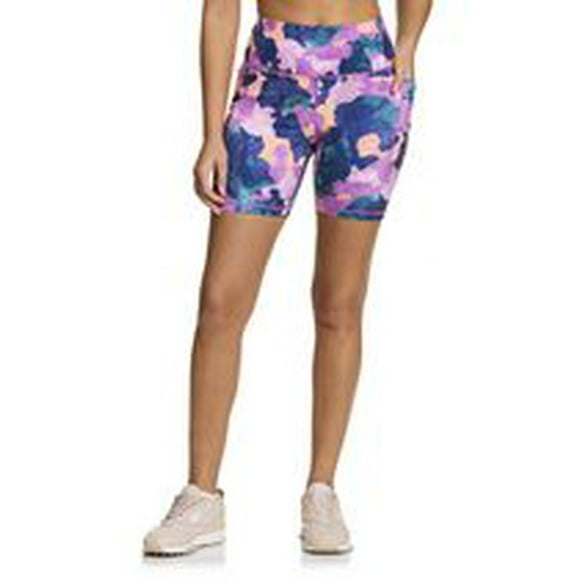 Reebok Women’s ‘Reflex’ High-Rise 7” Inseam Printed Biker Shorts with Pockets