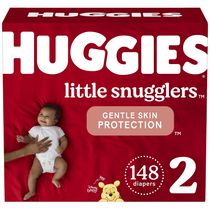 Couches pour bébés Huggies Little Snugglers, taille 1 -5, 104-168 couches