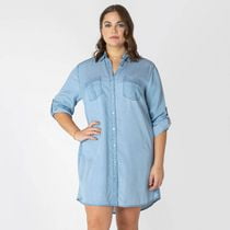 Devoted Women’s Plus size casual collared midi dress, Collared midi dress