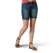 Lee Riders Women's Short Bermuda Étroit Taille Haute