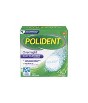 Polident Overnight Daily Denture Cleanser 40ct