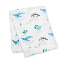 Lulujo - Modern Collection - Baby Muslin Bamboo Swaddle Blanket, Nursing/Stroller Cover