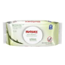 Lingettes pour bébés HUGGIES Natural Care, emballage souple jetable