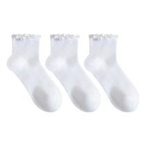 SECRET® Ladies Socks Ruffle Quarter 3pr