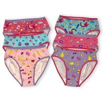 Polly Pocket Girl`s underwear. These girls classic panties come in a pack of 6 and have a thin elastic band at the waist and around the leg and