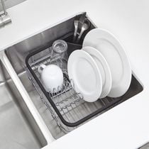 Umbra Sinkin Dish Drying Rack,Black/Nickel