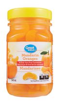 Mandarines dans du jus de fruit Great Value