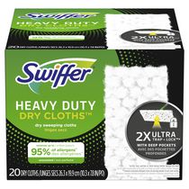 Swiffer Sweeper Heavy Duty Multi-Surface Dry Cloth Refills for Floor Sweeping and Cleaning